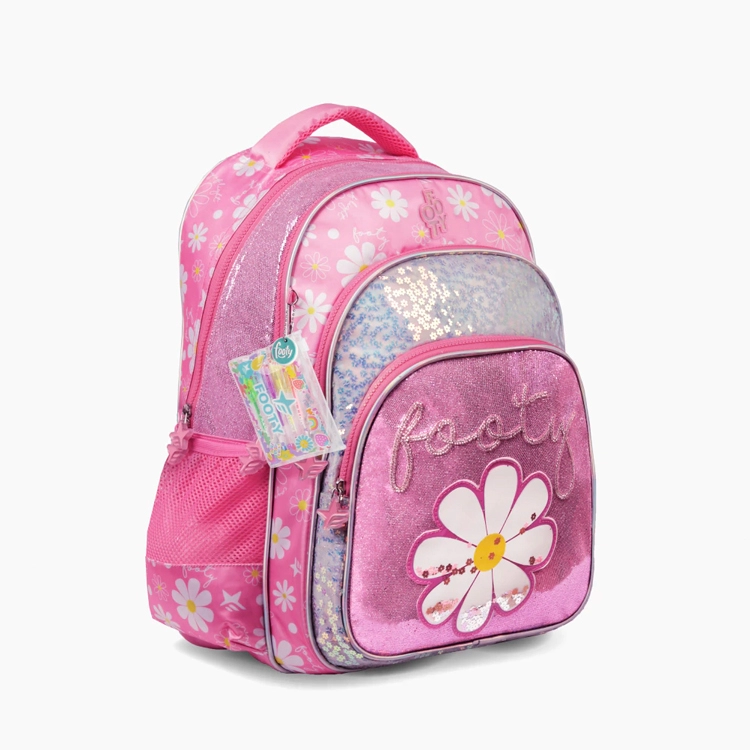 Mochila Escolar Footy 2026 Ohlala Rosa 18" Art.F26393